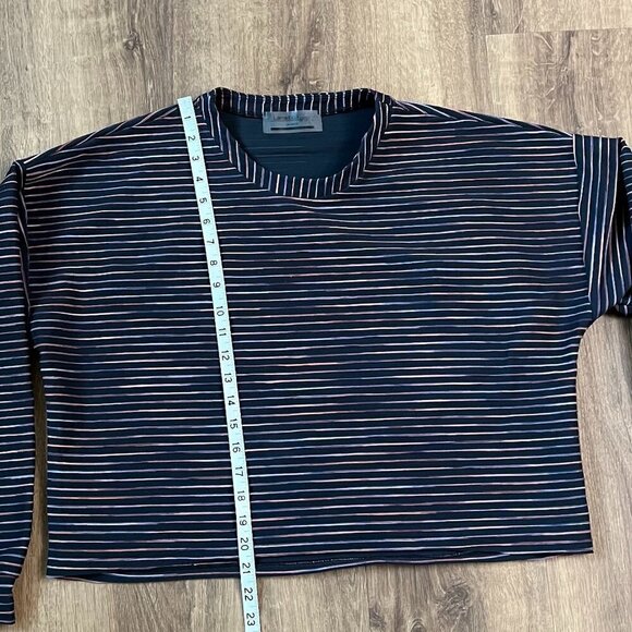 Lanston Sport Ribbed Striped Sweatshirt Sz L - Picture 10 of 13